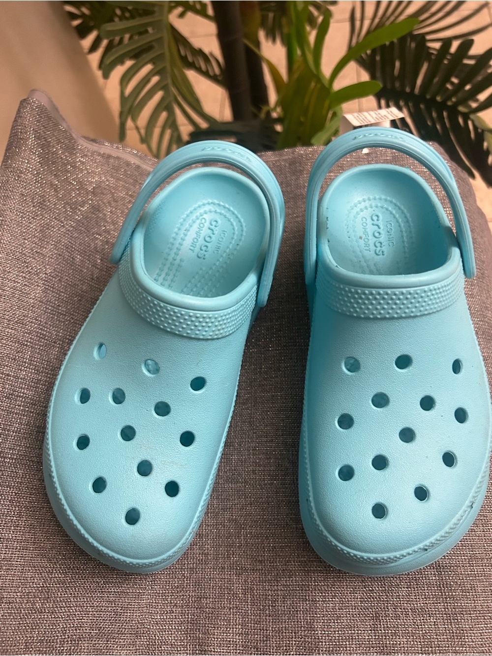 CROCS Kids Classic Clog in Aqua Blue
